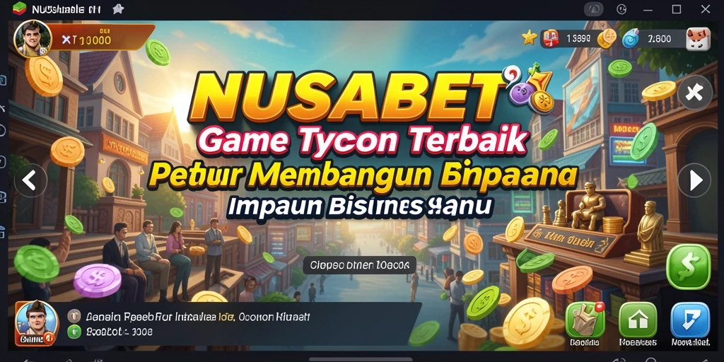 Screenshot gameplay NUSABET menampilkan interaksi bisnis yang seru.