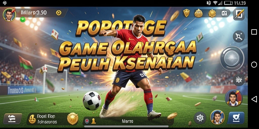 Tangkapan layar gameplay <strong>POPOTOGEL</strong> menampilkan aksi olahraga yang seru.