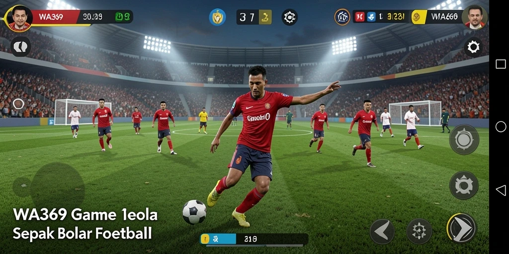 Tampilan gameplay intens dari game sepak bola WA369.
